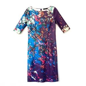Rickie Freeman for Teri Jon multi color scuba Dress sz 6
